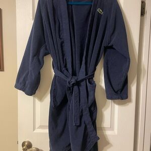 Lacoste Dark Blue Terry Cloth Robe